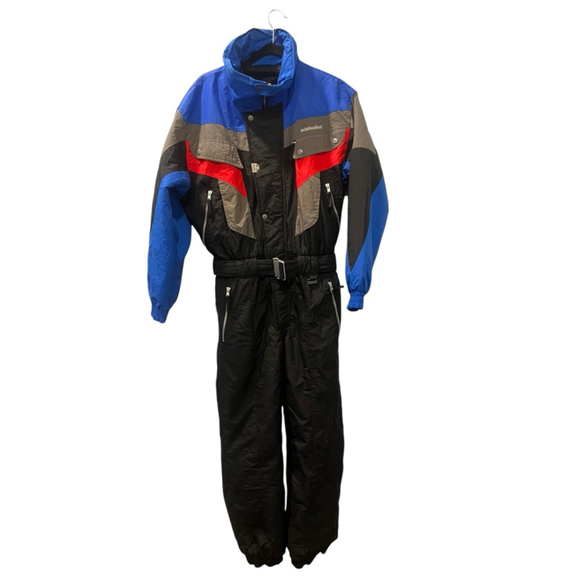 Vintage 90's Edelweiss Men's Ski Snowsuit Bib Size Small Jumpsuit Snow One Piece - Picture 1 of 13